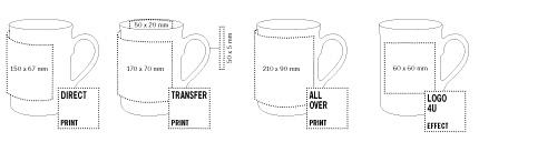 Téléchargez le gabarit de votre stylo publicitaire Mug Classic : Classic Colour - mug classic