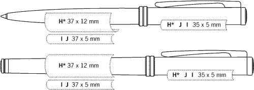 Téléchargez le gabarit de votre stylo publicitaire Parure Image Chrome Plume Et Bille - parure stylo plume