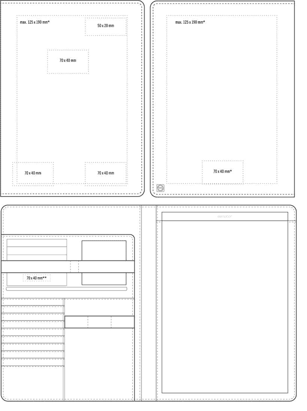 Téléchargez le gabarit de votre stylo publicitaire Canvas Porte-document Anneaux A4, Porte-documents Hommes - porte-documents hommes