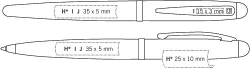 Téléchargez le gabarit de votre stylo publicitaire Un Stylo Bille à Personnaliser Pour Communiquer Avec Simplicité - stylo bille à personnaliser