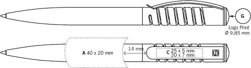 Téléchargez le gabarit de votre stylo publicitaire Un Stylo Publicitaire De Qualité Au Service De Votre Identité - stylo bille design pas cher