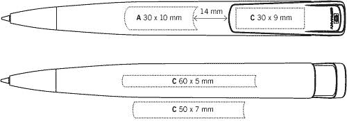 Téléchargez le gabarit de votre stylo publicitaire Stylo Personnalisé Design Skeye,   - stylo personnalisé design Skeye