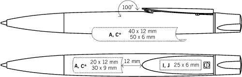 Téléchargez le gabarit de votre stylo publicitaire TRACT METAL, Stylo Personnalis&eacute; En M&eacute;tal Design - stylo personnalisé en métal design