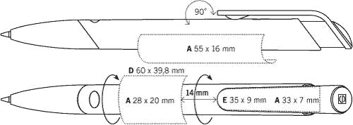 Téléchargez le gabarit de votre stylo publicitaire Stylo Publicitaire Personnalisé Ultra-vitaminé! - stylo publicitaire personnalisé