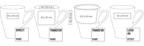 Téléchargez le gabarit de votre stylo publicitaire Tasse Design : Diva - tasse design