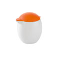 orange - pot à  lait en porcelaine blanche personnalisé