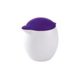 violet - pot à  lait porcelaine blanche publicitaire